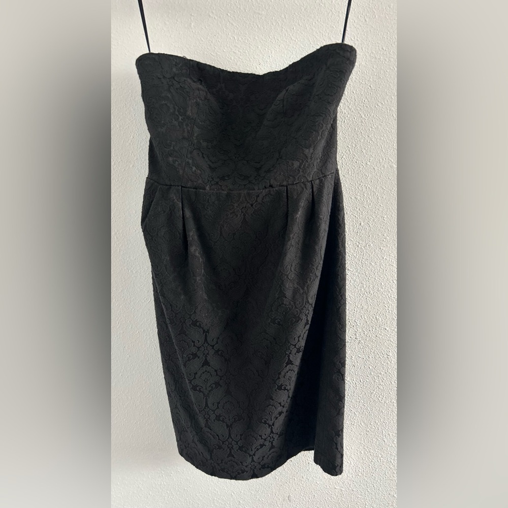 dELiA*s Black Strapless Lace Sheath Dress